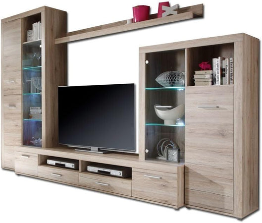 parete attrezzata tv da soggiorno cucina per salotto moderna T2302,55S
