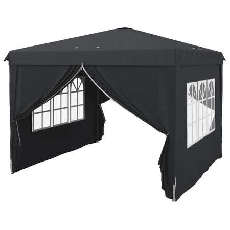 Gazebo 3x3 ad Altezza Regolabile con Fori di Drenaggio e Borsa da Trasporto, in Metallo, Grigio 84C-460V00CG