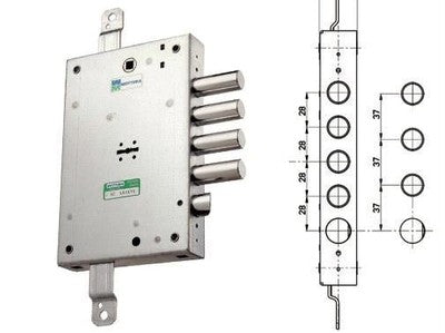 SERRATURE SERRATURA MOTTURA PER PORTE BLINDATE 52.571 INTERASSE 37