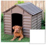 CUCCIA PER CANI IN RESINA CM. 71x71x68 h MARRONE PORTA CM.26x48 h