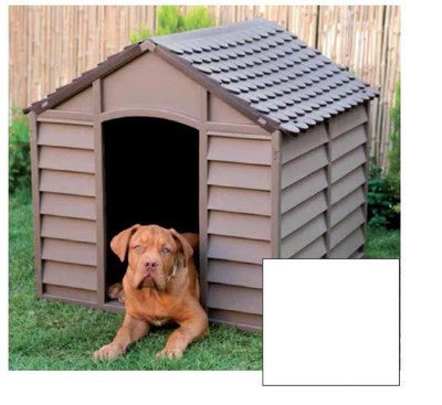 CUCCIA PER CANI IN RESINA CM. 71x71x68 h MARRONE PORTA CM.26x48 h