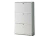SCARPIERE SLIM 3 ANTE BIANCA NOBILITATO MELAMINICO CM.73X15X110