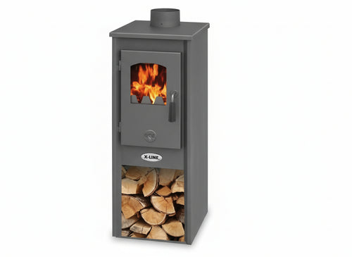 STUFE A LEGNA K-LINE KARSO ANTRACITE 5,2 KW - CM. 33x36,5xH94 RISCALDAMENTO
