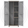ARMADIO PORTASCOPE IN RESINA C-RATTAN TERRY CM. 68X39X170H