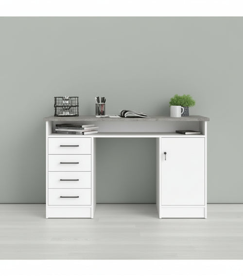 KIT SCRIVANIA FUNCTION PLUS CM. 125X55X75H COLORE CEMENTO