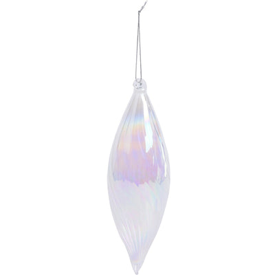 Pendente per albero di Natale, in vetro, a forma di Goccia, iridescente, da 21 cm