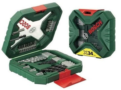 VALIGETTA + SET ACCESSORI BOSCH TOTALE 34 (PUNTE - BUSSOLE - ADATTATORI)