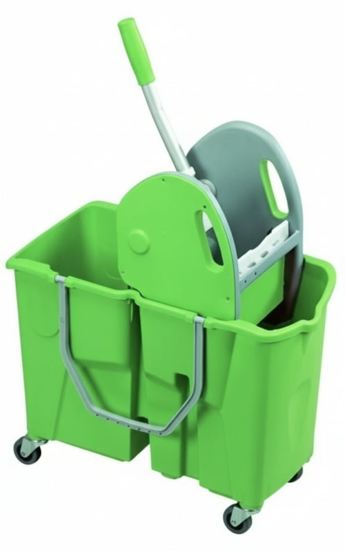 CARRELLO DOPPIA VASCA CARRELLO SECCHIO PER LA PULIZIA PROFESSIONALE LT. 30