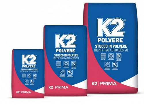 STUCCO IN POLVERE K2 DA 5KG O 20KG PER INTERNO
