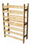 CANTINETTA IN LEGNO NATURALE CM.63X25X98H 42 BOTTIGLIE