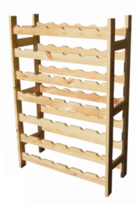 CANTINETTA IN LEGNO NATURALE CM.63X25X98H 42 BOTTIGLIE