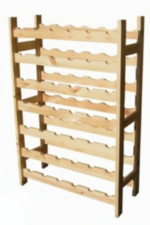 CANTINETTA IN LEGNO NATURALE CM.63X25X98H 42 BOTTIGLIE