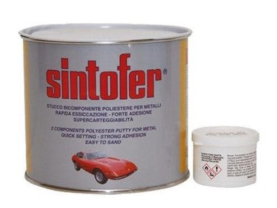 STUCCO FERRO SINTOLIT ML.750 CON INDURITORE STUCCO PER CARROZZERIA