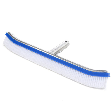 Spazzola professionale per pulizia fondo e parete piscina con rinforzo in alluminio 46 cm