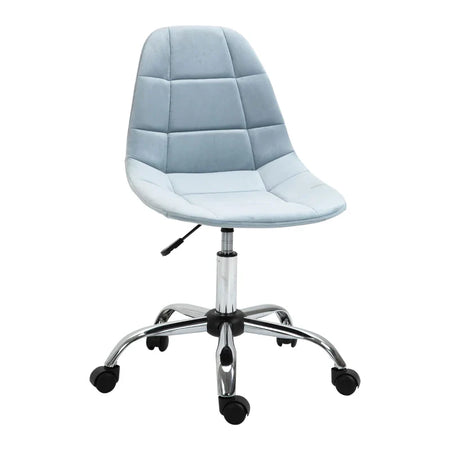 Sedia da Ufficio Ergonomico, Sedia Girevole Scrivania, Regolabile Senza Braccioli, Azzurro, 59x59x81-91cm GH9921-366BUGH9