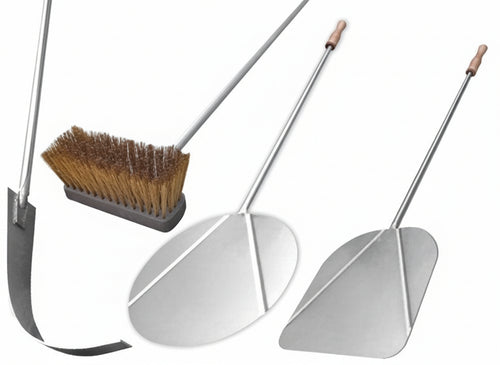 SET ATTREZZI DA FORNO CAMINETTO PIZZA PEZZI 5 PER FORNO A LEGNA