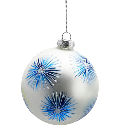 Pallina per albero di Natale in vetro decorata Splash pendaglio decorativo blu