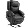 Poltrona Relax Elettrica e Alzapersona Reclinabile fino 160° con Telecomando, in Similpelle - Nero WE4713-092V90BKWE4