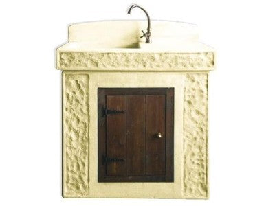 LAVELLO CON SOTTOLAVELLO SPORTELLO IN LEGNO DECOGARDEN PARIGI CM. 45x85XH102