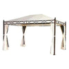 GAZEBO IN METALLO OREGON 3X3,6 MT COLORE ECRU' ARREDO GIARDINO ESTERNO GAZEBI