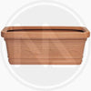 VASO FIORIERE RETTANGOLARE MAXI FESTONATO DOPPIO BORDO TERRACOTTA CM. 100x45x41H