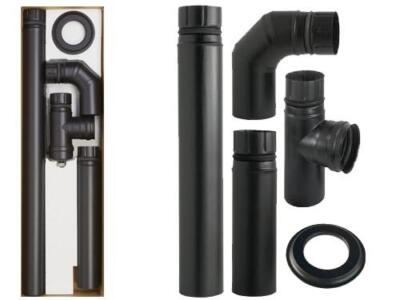 KIT TUBI ALA PELLET ECO PER STUFE RISCALDAMENTO FUMISTERIA CANNE FUMARIE