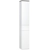 Mobile Bagno con Ripiano Regolabile, 2 Ripiani Chiusi e un Cassetto in Legno, 30x28x180 cm, Bianco GB9834-463GB9