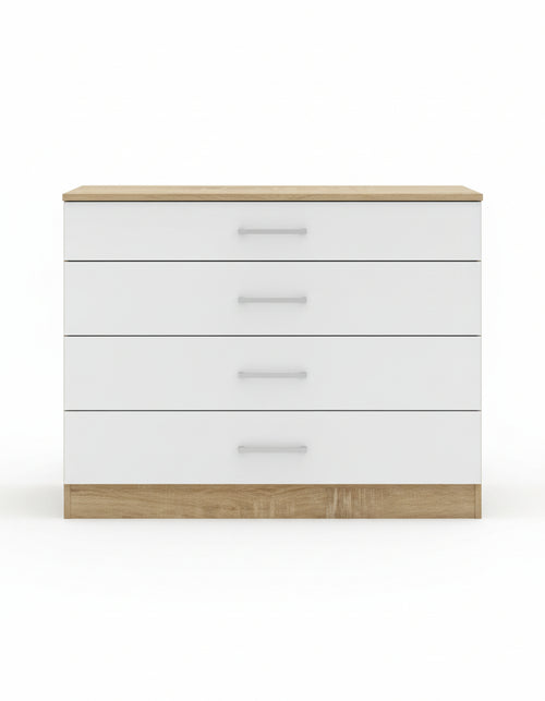 KIT CASSETTONE 4 CASSETTI CM. 70X40X72H ROVERE O BIANCO ROVERE