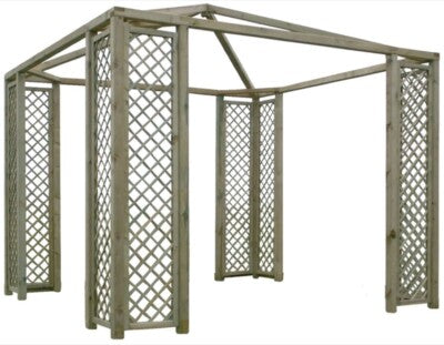 GAZEBO LASA IMPREGNATO CM.300X300 GAZEBI ARREDO GIARDINO ARREDAMENTO ESTERNO