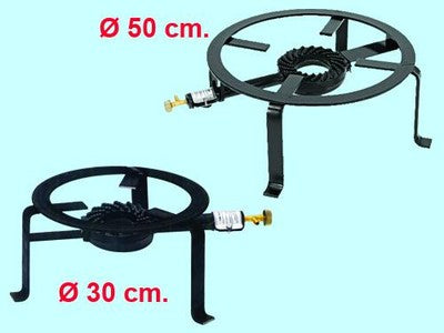 FORNELLONI FORNELLONE BRUCIATORE A GAS 50xH22 A 4 PIEDI