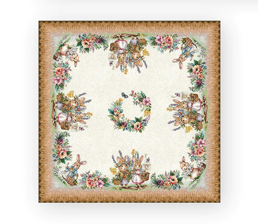 Centrotavola pasquale in gobelin 100×100 cm – Dis. Pasqua 1 Vingi