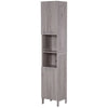 Colonna Bagno in MDF con 2 Armadietti e 2 Ripiani Aperti, 30x32x172.5 cm, color Legno VG3834-212VG3