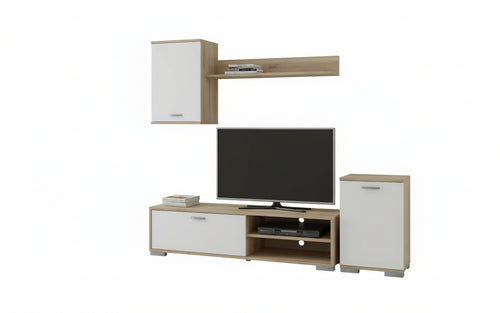 KIT PARETE ATTREZZATA CM. 170X36X190H ROVERE/BIANCO