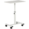 Scrivania Tavolino Porta PC Altezza Regolabile e Ruote  60x40x53-84cm Bianco QP9838-136WTQP9 , soggiorno salotto nero bianco marrone grgio alto basso design moderno sala moderno