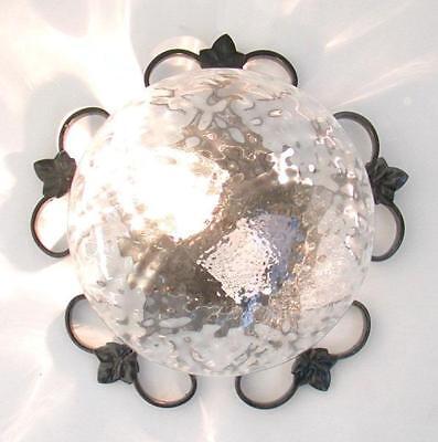 PLAFONIERA LAMPADA APPLIQUE EDERA CM. 25 COLORE NERO ARGENTO