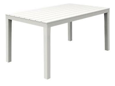 TAVOLI TAVOLO IN RESINA SUMATRA DOGATO EFFETTO DOGHE LEGNO CM.138x80xH72