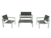 SET SALOTTINO METALWOOD TWILIGHT 2POLTRONE+TAVOLO+ DIVANO ARREDO GIARDINO