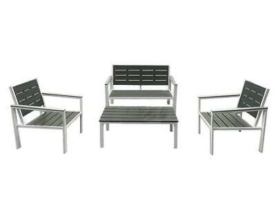 SET SALOTTINO METALWOOD TWILIGHT 2POLTRONE+TAVOLO+ DIVANO ARREDO GIARDINO