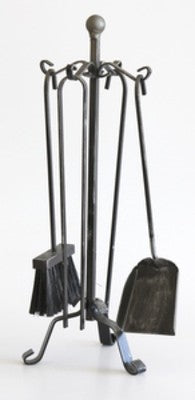 SET CAMINO FERRO BATTUTO TERMINIO ALTEZZA CM. 50