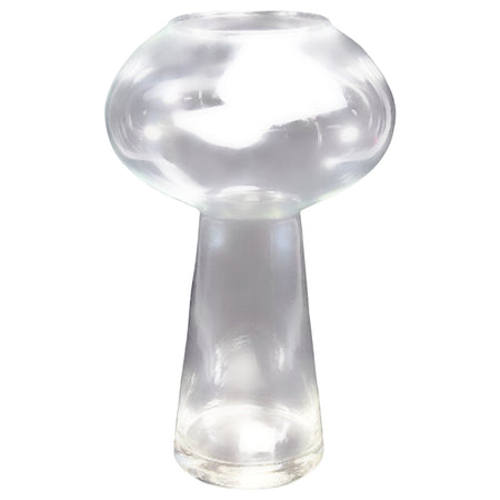 Vaso trasparente "Ufo" in vetro per fiori e piante, decorazione da interno ed esterno, 40 x h 22 cm