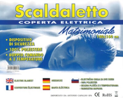 TERMOCOPERTA MATRIMONIALE SCALDATUTTO SCALDALETTO CM. 140X160