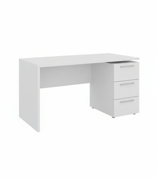 KIT SCRIVANIA STYLUS CON 3 CASSETTO CM. 138X60X74H BIANCO OPACO