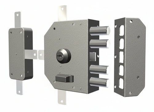 SERRATURE SERRATURA CR A POMPA PER PORTE IN LEGNO Art. 3350C CON DEVIATORE