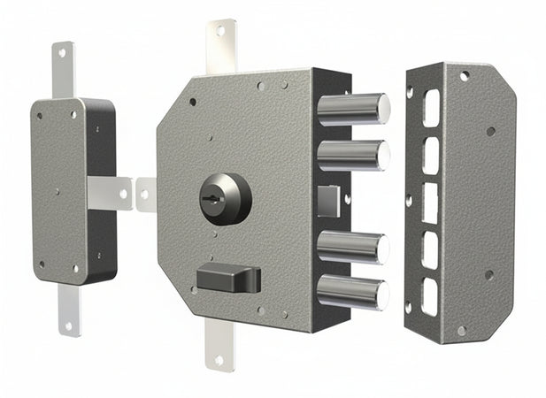 SERRATURE SERRATURA CR A POMPA PER PORTE IN LEGNO Art. 3350C CON DEVIATORE