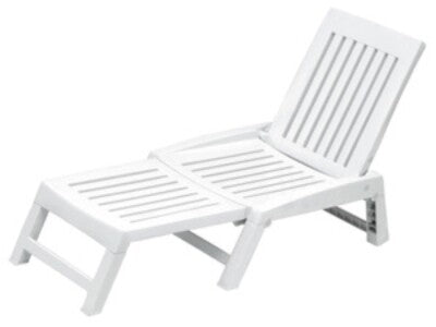 LETTINO SDRAIO PIEGHEVOLE DA GIARDINO IN RESINA POLYRATTAN ORFEO CM.177X61X30H