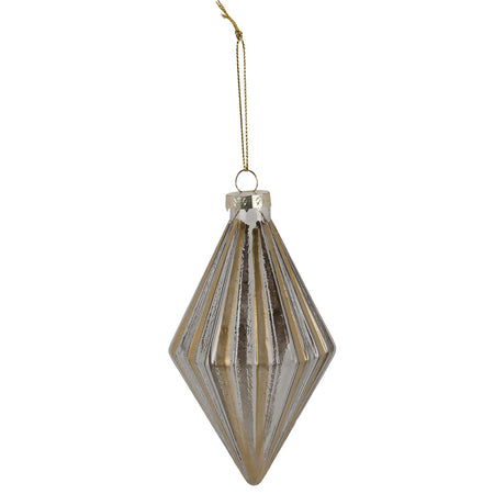 Pendente per albero di Natale, in vetro, a forma di Diamante, decorazione da 13 cm