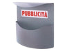 CASSETTA POSTALE PER PUBBLICITA' MARSUPIO COLOR ARGENTO CM.L34,5xP12,5xH35