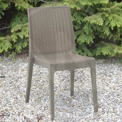 SEDIA IN RESINA SIMIL RATTAN SELENE IMPILABILE MADE IN ITALY CM. 55x46x85H