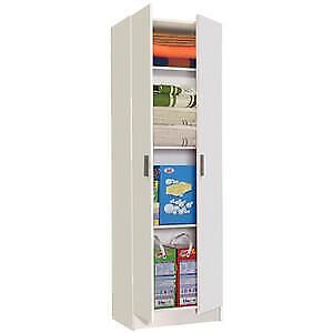 KIT ARMADIO 2 ANTE E 3 RIPIANI MULTIUSO CM. 59X37X180H