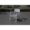 POLTRONA IN ALLUMINIO BIANCO CON CUSCINO 59x58x87 CM PZ. 2